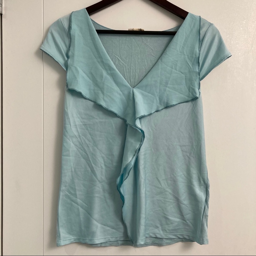 EUC! - Anthro | Meadow Rue Cascade Ruffle Top - Picture 3 of 6